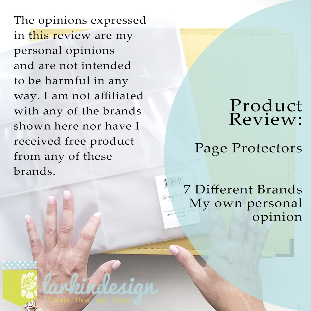 Larkindesign Scrapbook and Project Life Page Protector Comparison and Review | Seven Brands!!!!