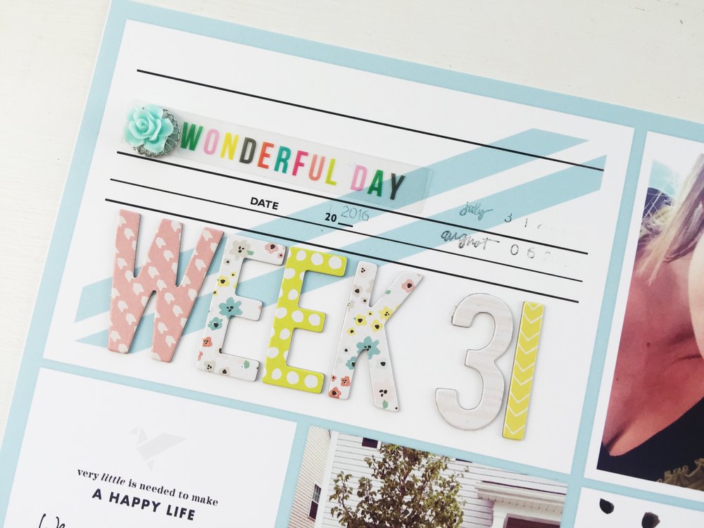 Sahlin Studio Creative Team Layout | Project Life 2016 Week 31