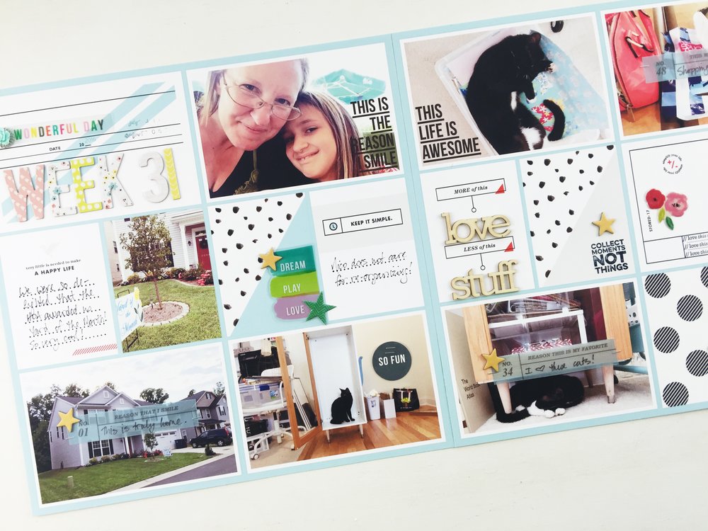 Sahlin Studio Creative Team Layout | Project Life 2016 Week 31