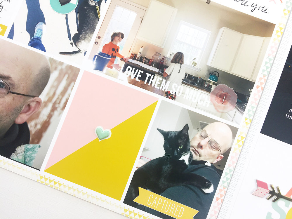 Larkindesign Project Life 2017 Week 05 Layout | Embellishing the Digi Layout Using AC Hazelwood