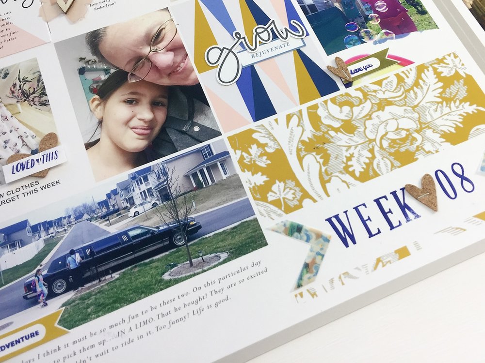 Larkindesign Project Life 2017 Week 08 | A Hybrid Scrapbook Layout
