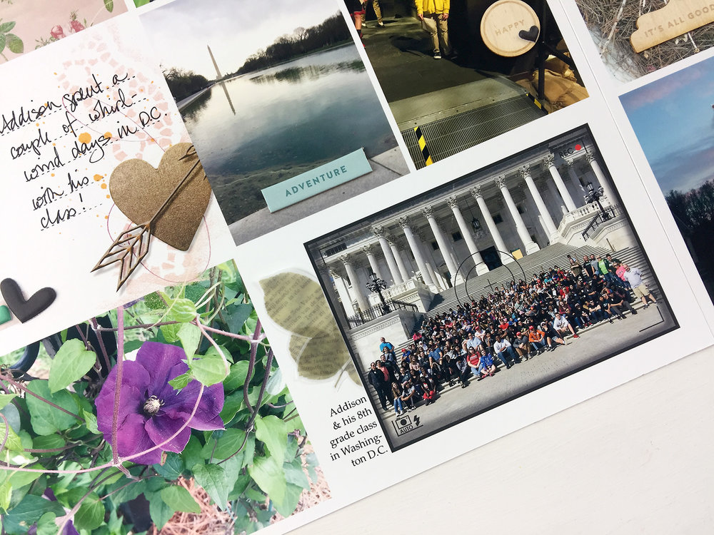 Larkindesign Project Life 2017 Week 14 Embellishing the Hybrid Layout!!!!