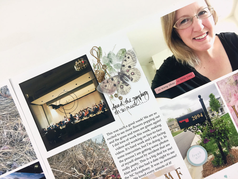 Larkindesign Project Life 2017 Week 14 Embellishing the Hybrid Layout!!!!