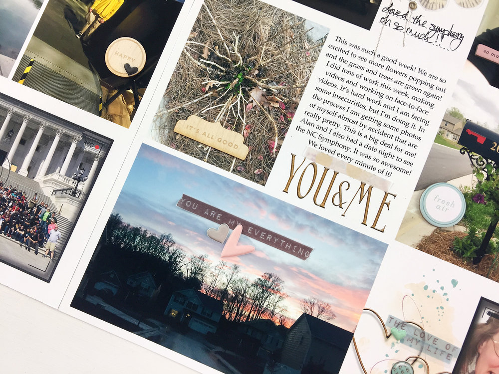 Larkindesign Project Life 2017 Week 14 Embellishing the Hybrid Layout!!!!