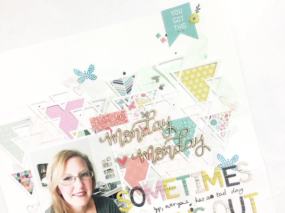 Larkindesign Mixed Media Layout | Monday Monday ft. Paige Evans Turn the Page!!!Larkindesign Mixed Media Layout | Monday Monday ft. Paige Evans Turn the Page!!!