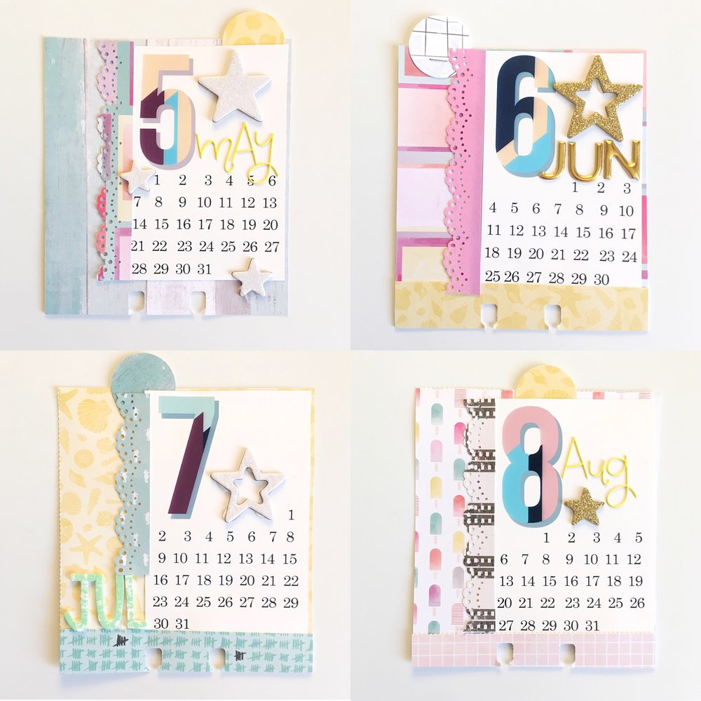 Larkindesign Creative Team Tori Bissell | Memorydex Desk Calendar Using 2018 Calendar Cards