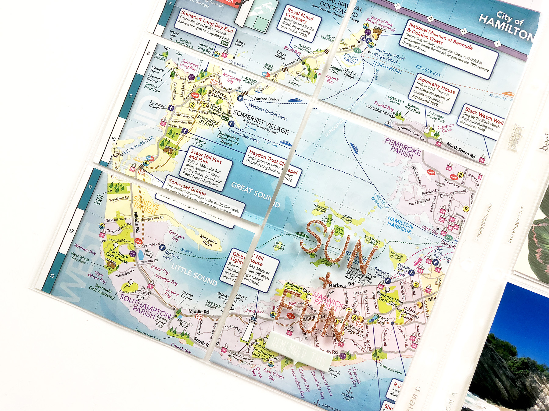 Bermuda Honeymoon Album | A Layout Using Maps!