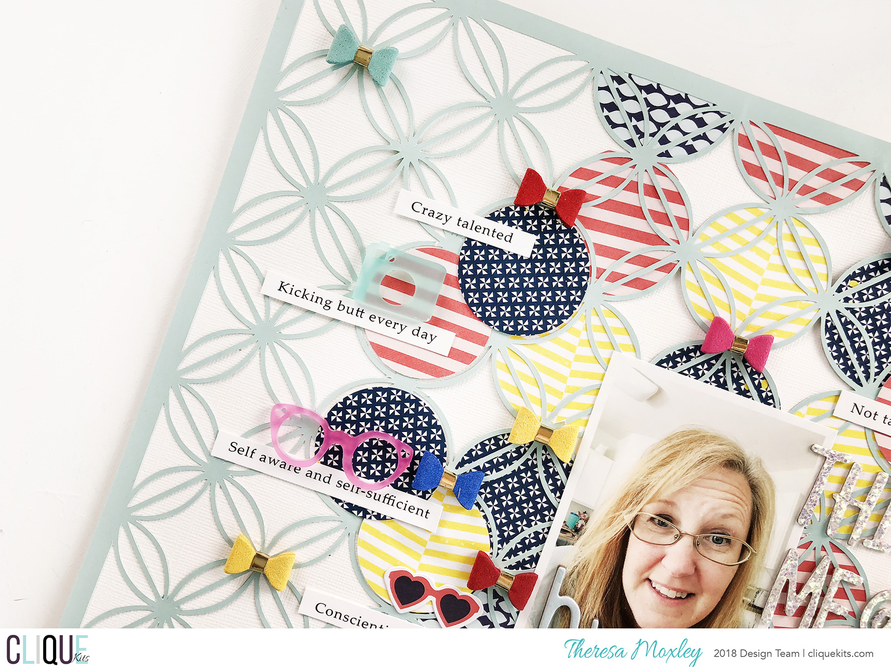 Clique Kits July Blog Hop | This Is Me Scrapbook Layout