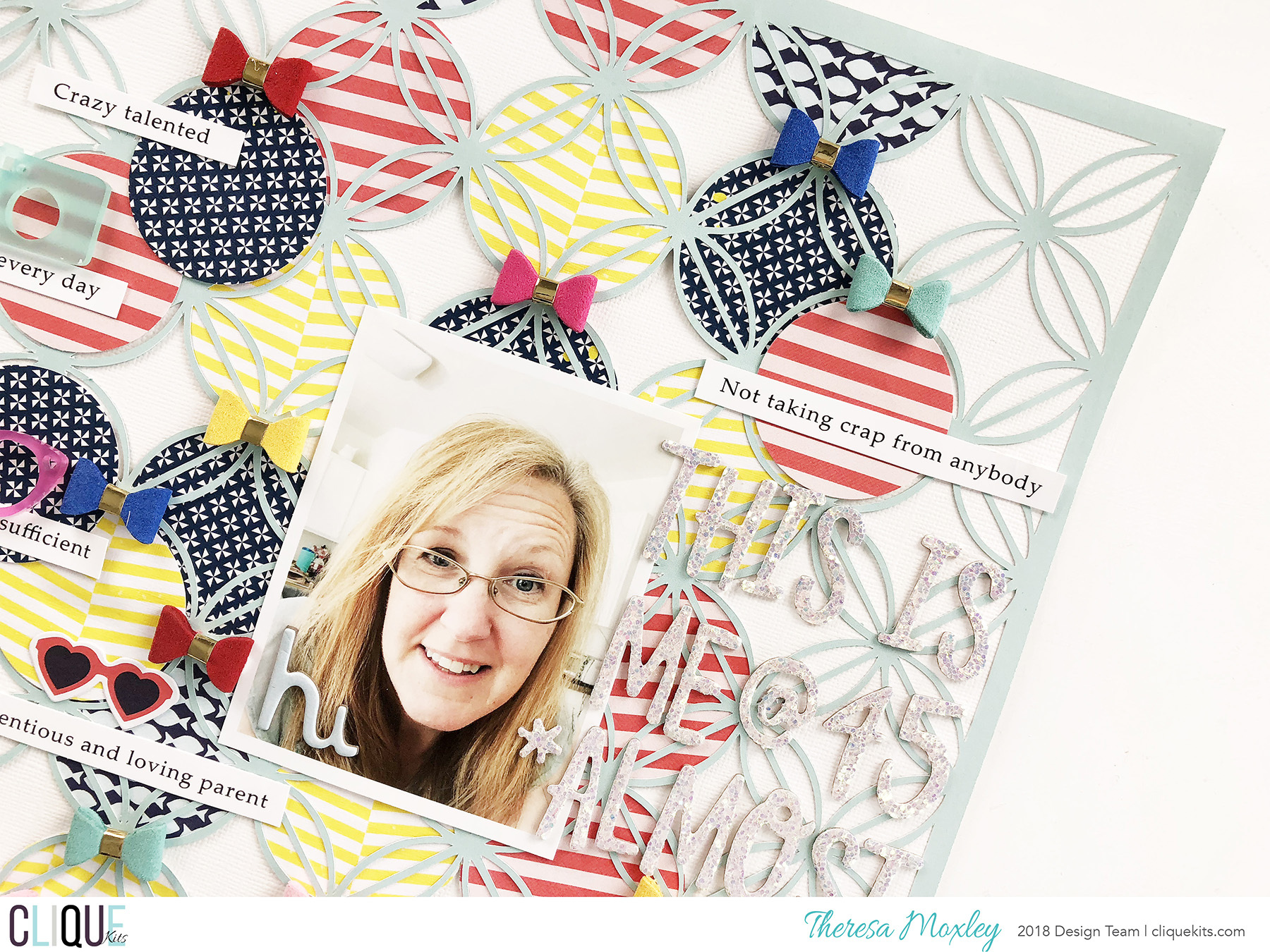 Clique Kits July Blog Hop | This Is Me Scrapbook Layout