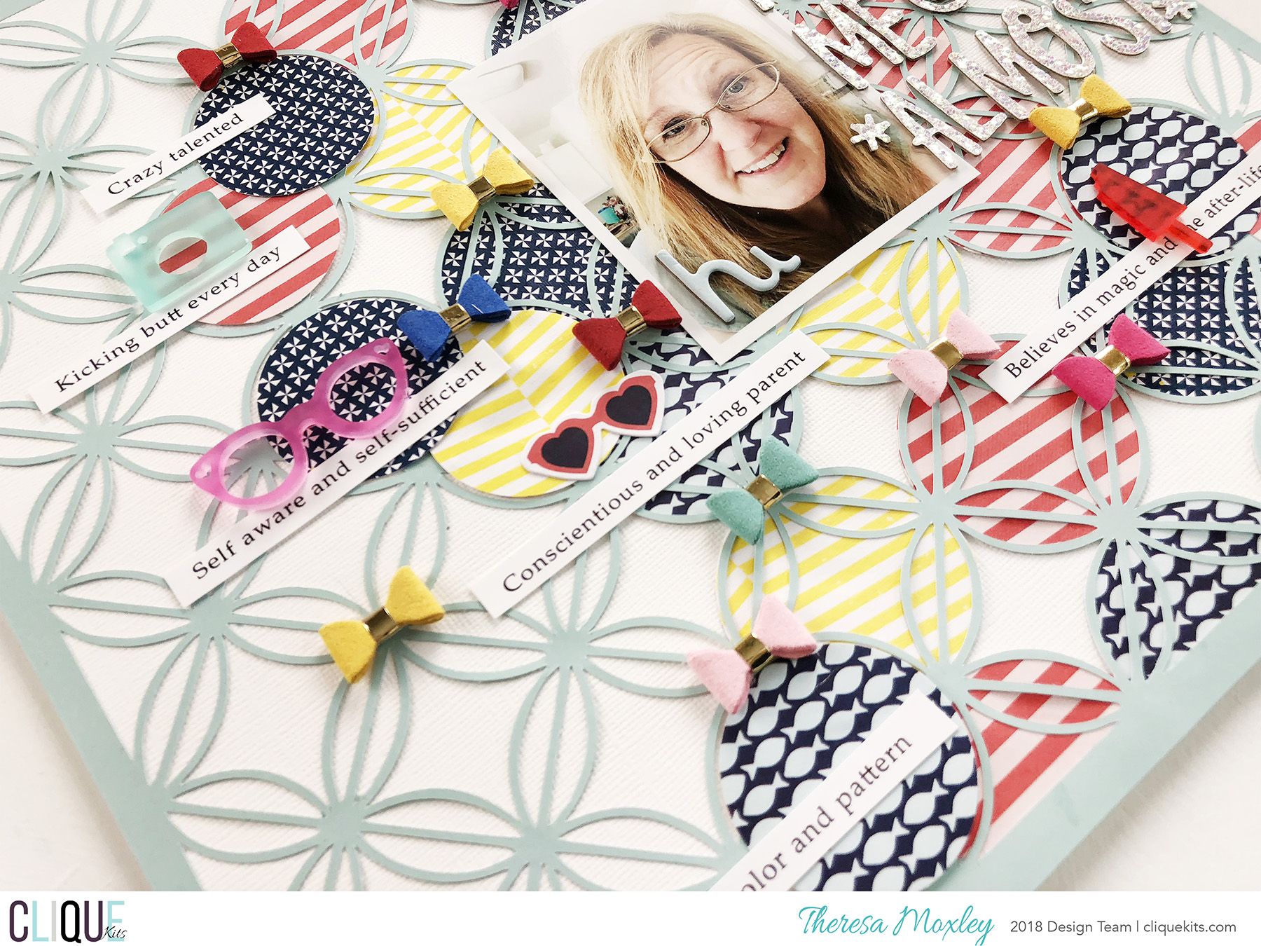 Clique Kits July Blog Hop | This Is Me Scrapbook Layout