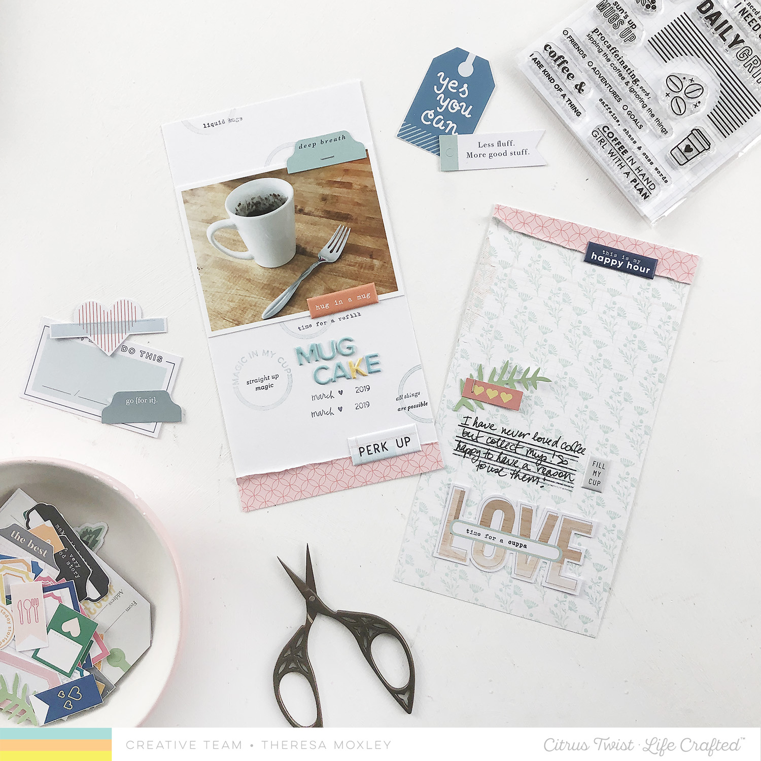 Theresa Moxley Citrus Twist Design Team Life Crafted Layout