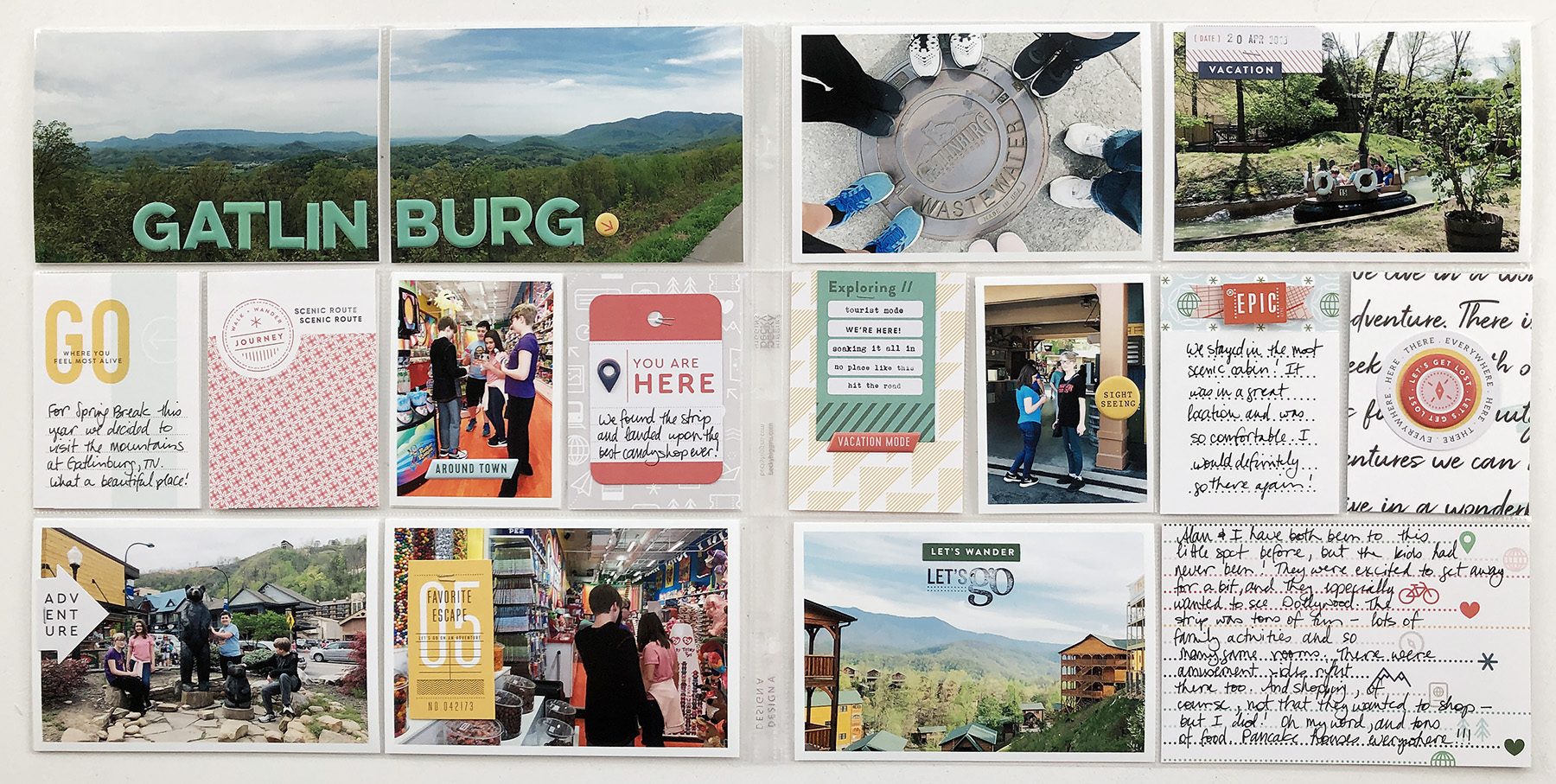 Larkindesign 2019 Project Life | Gatlinburg Process Video | Documenting Travel In Project Life Part 03
