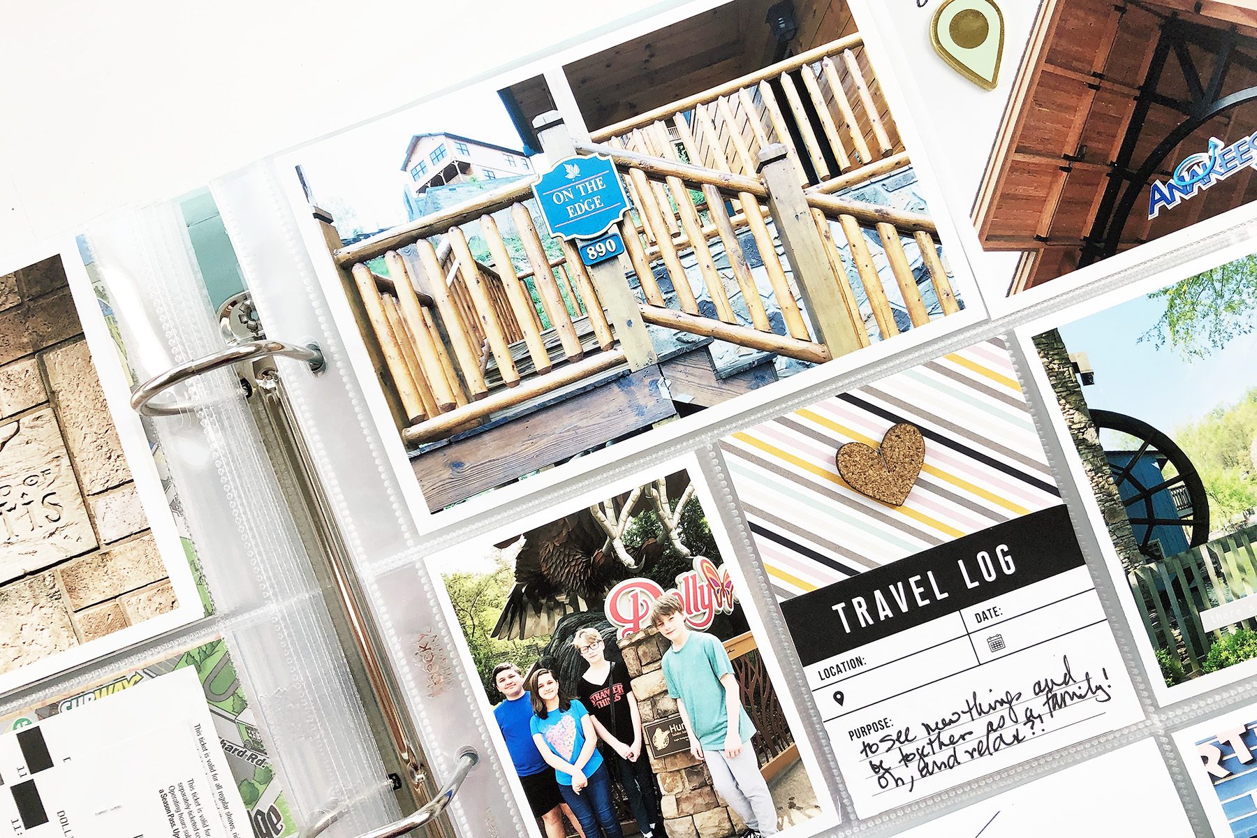 Larkindesign Documenting Travel in Project Life | Part 05 Gatlinburg Final Layout ft. Ali Edwards Travel Kit!!