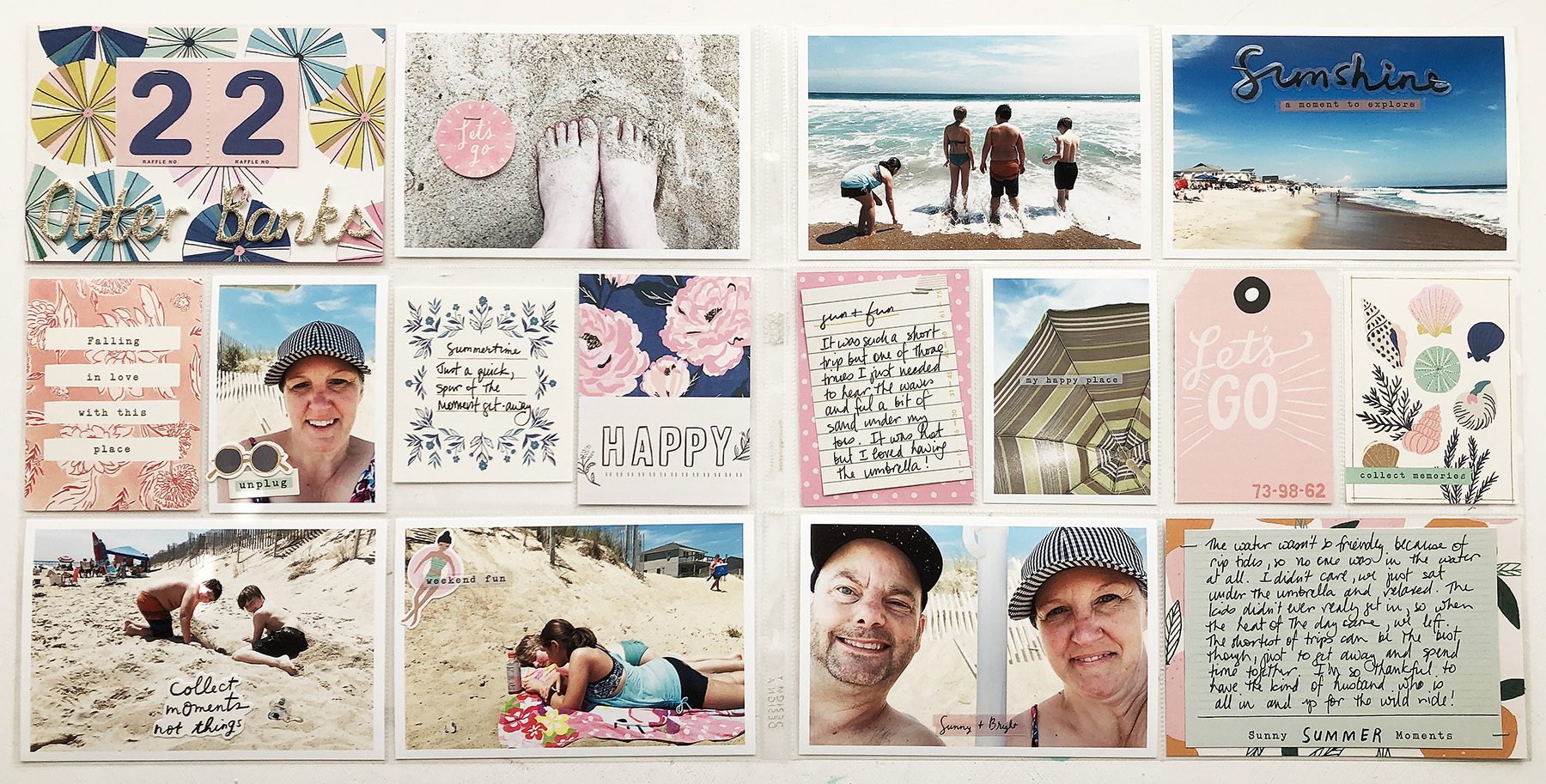 Larkindesign Documenting Travel In Project Life | Part 06 Outer Banks NC ft. Crate Paper Sunny Days!!!