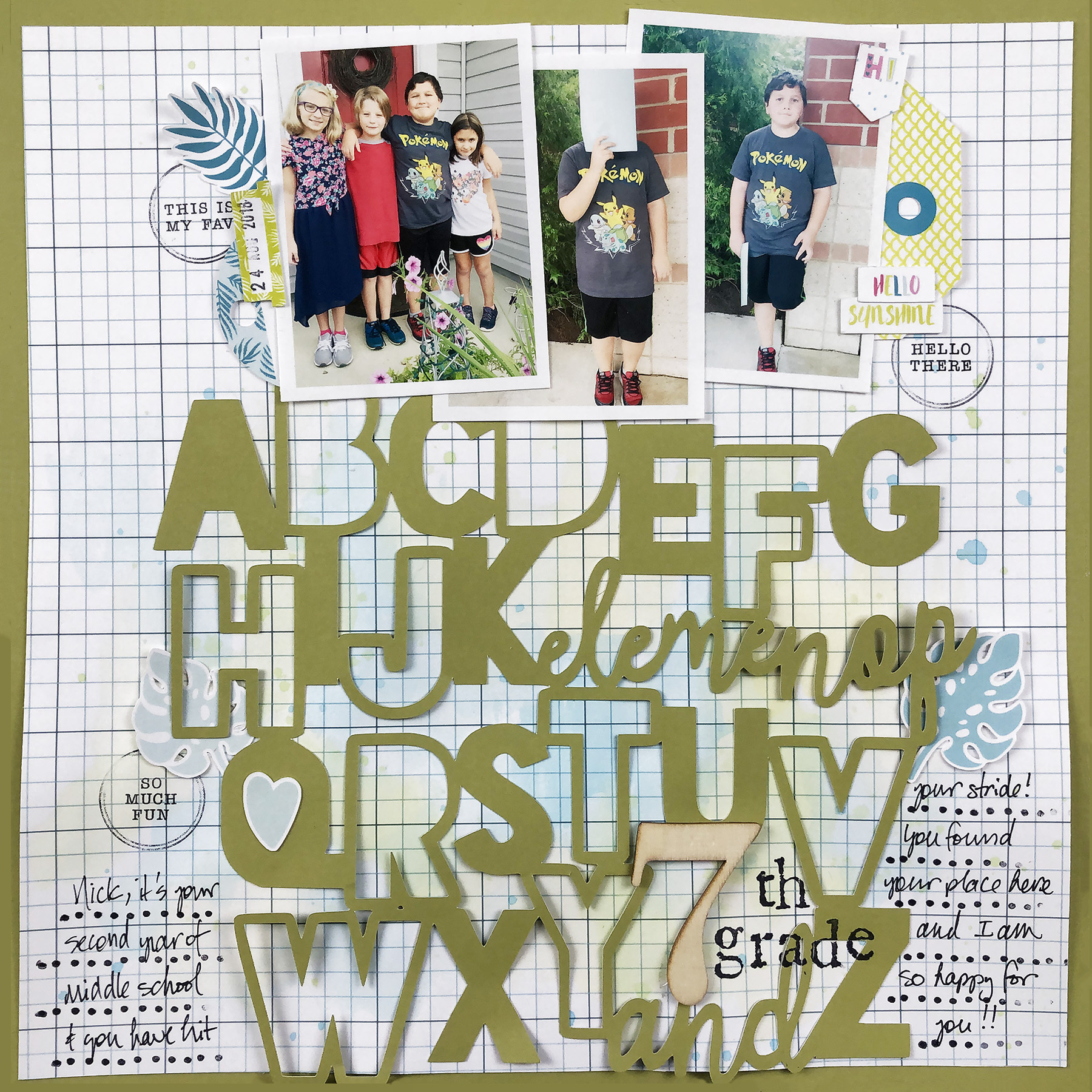 Kids Albums Project | Nicks First Day Of Seventh Grade